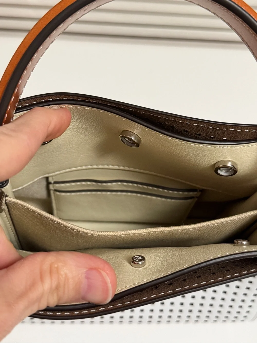 Tory Burch Lee Radziwill Petite Double Bag in Perforated Leather